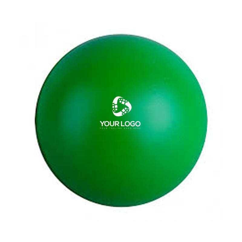 Round Shaped Stress Ball - Green with Logo